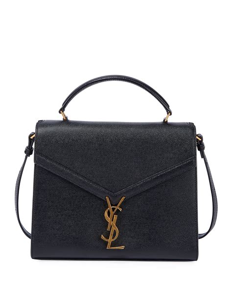 ysl blue de grain bag|Saint Laurent Cassandra Medium Top Handle Bag In Grain De .